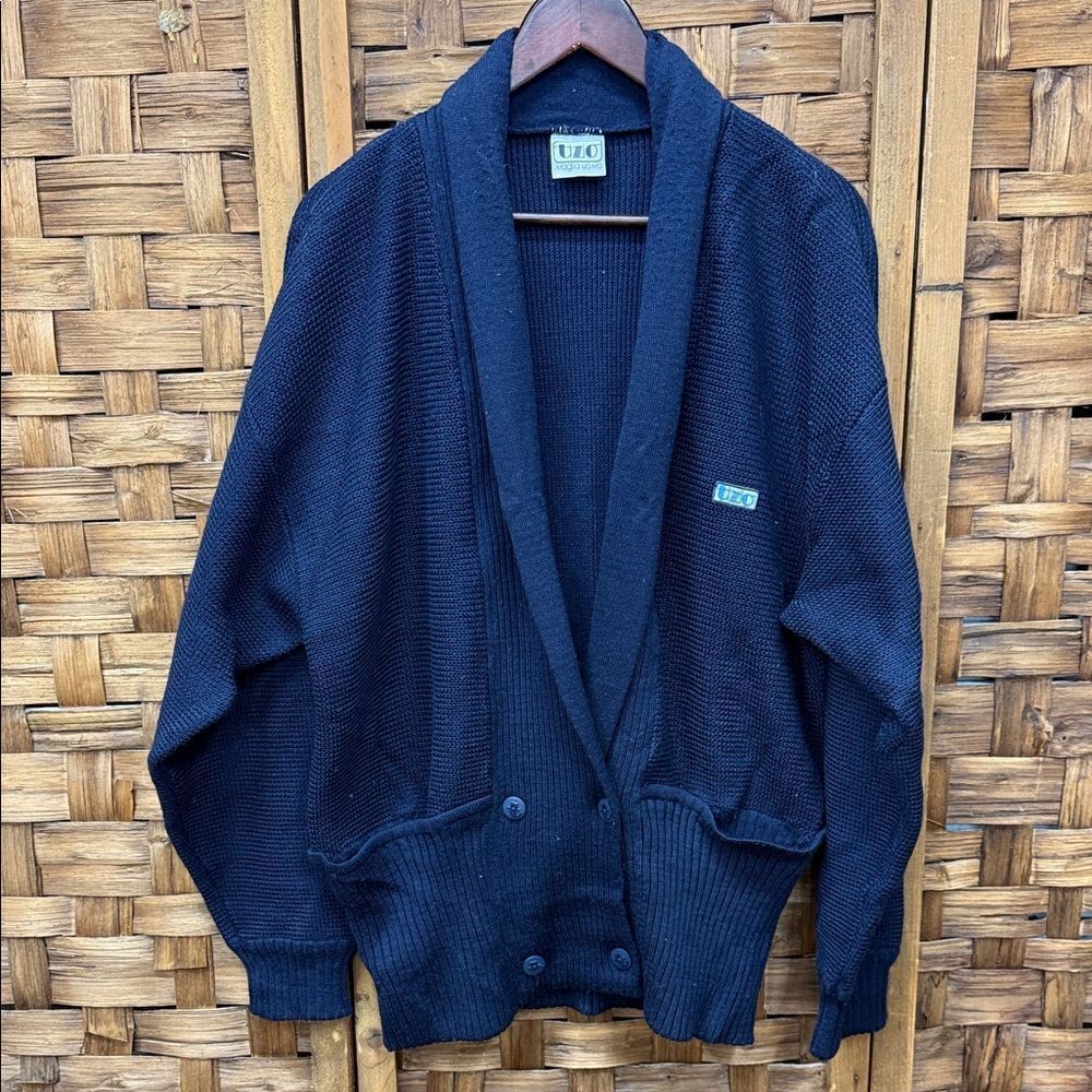 Maglia Uomo vintage  Men's Classic Blue Cardigan